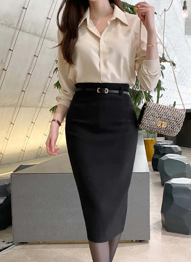 ベルト付タイトスカート | レディースファッション通販 - DHOLIC 