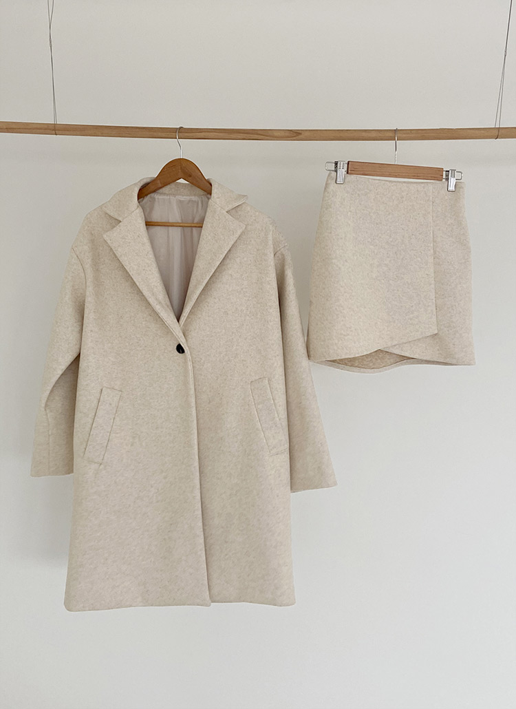 【定価¥40,000】新品　DRESS HIPPY チェスターコート シングルチェスターコート&ラップ調ミニスカートSET