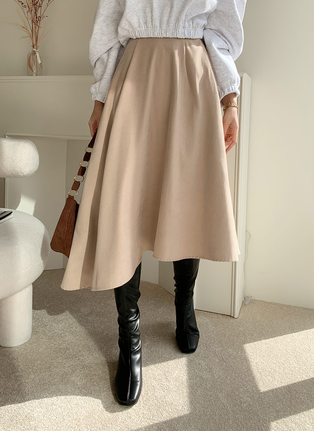 フレアアシメスカート・全2色 | DHOLIC PLUS | 詳細画像4