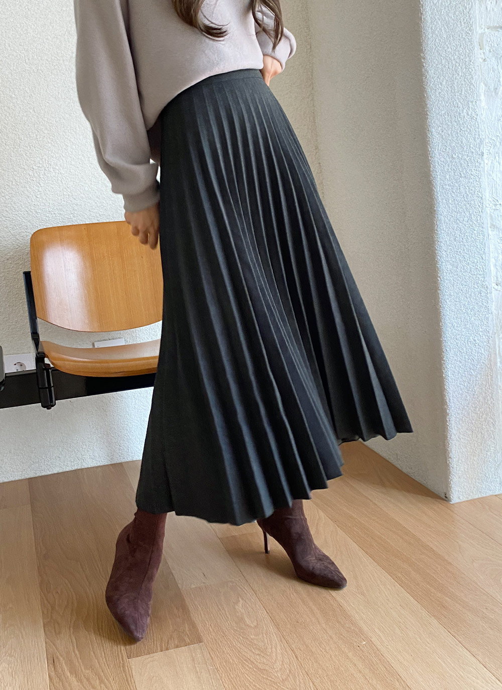 プリーツロングスカート・全2色 | DHOLIC | 詳細画像2