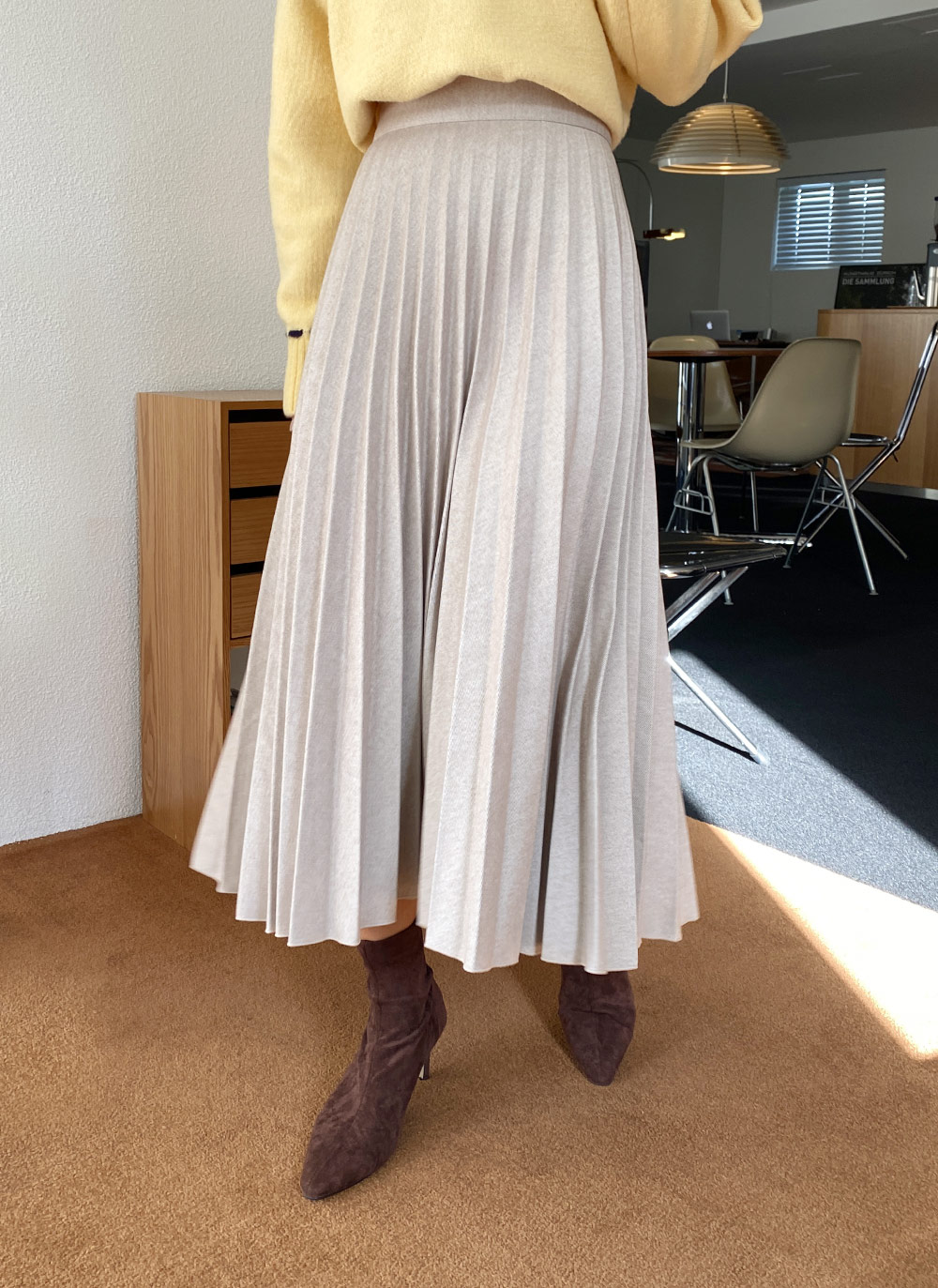 プリーツロングスカート・全2色 | DHOLIC | 詳細画像3