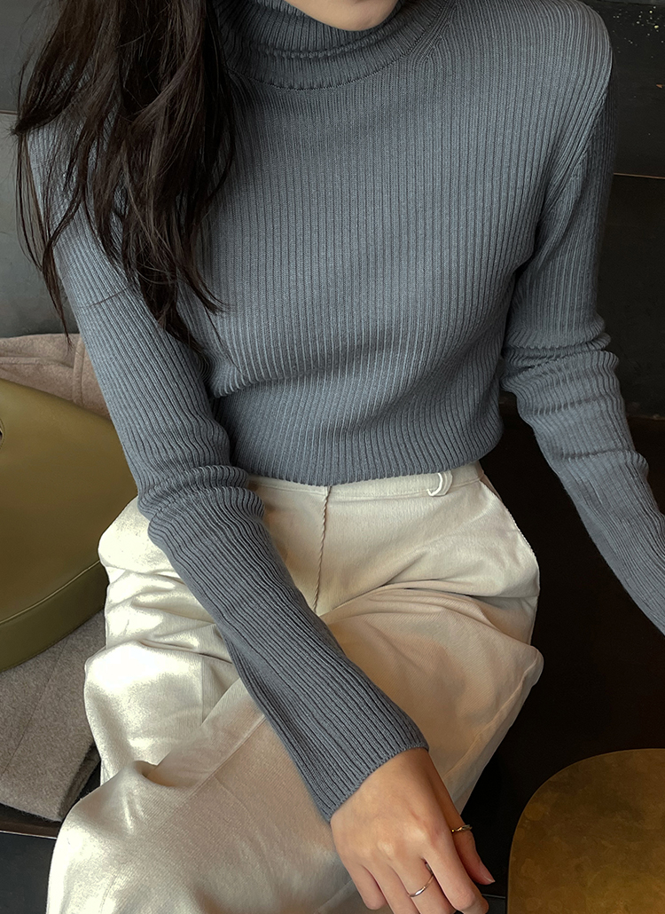 ウール混リブタートルニット | レディースファッション通販 - DHOLIC