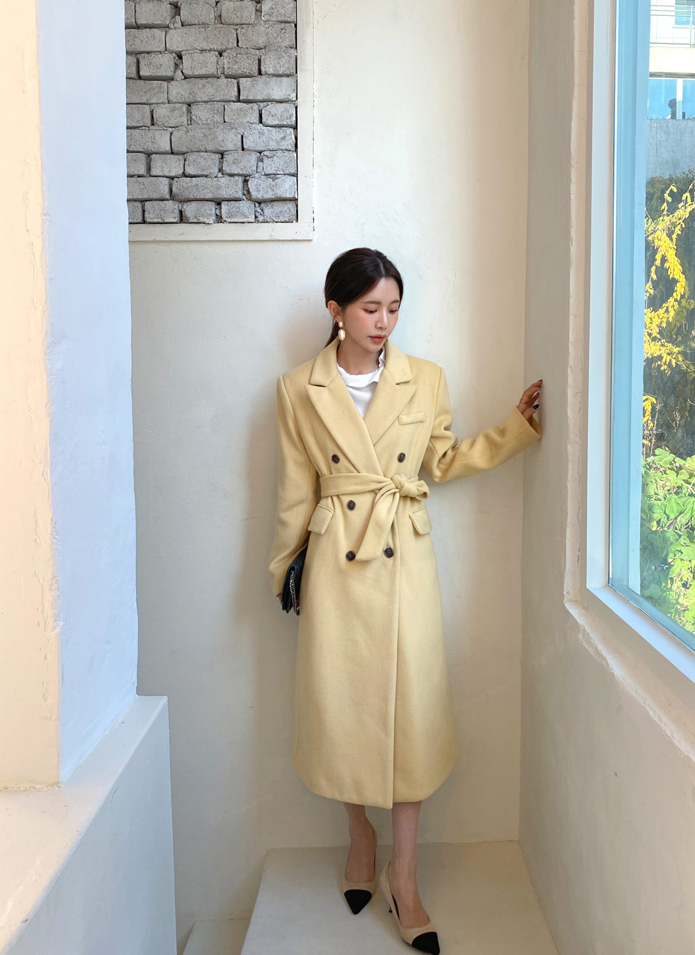 green × ハリスツイード】HYKE チェスターコート ヘリンボーン