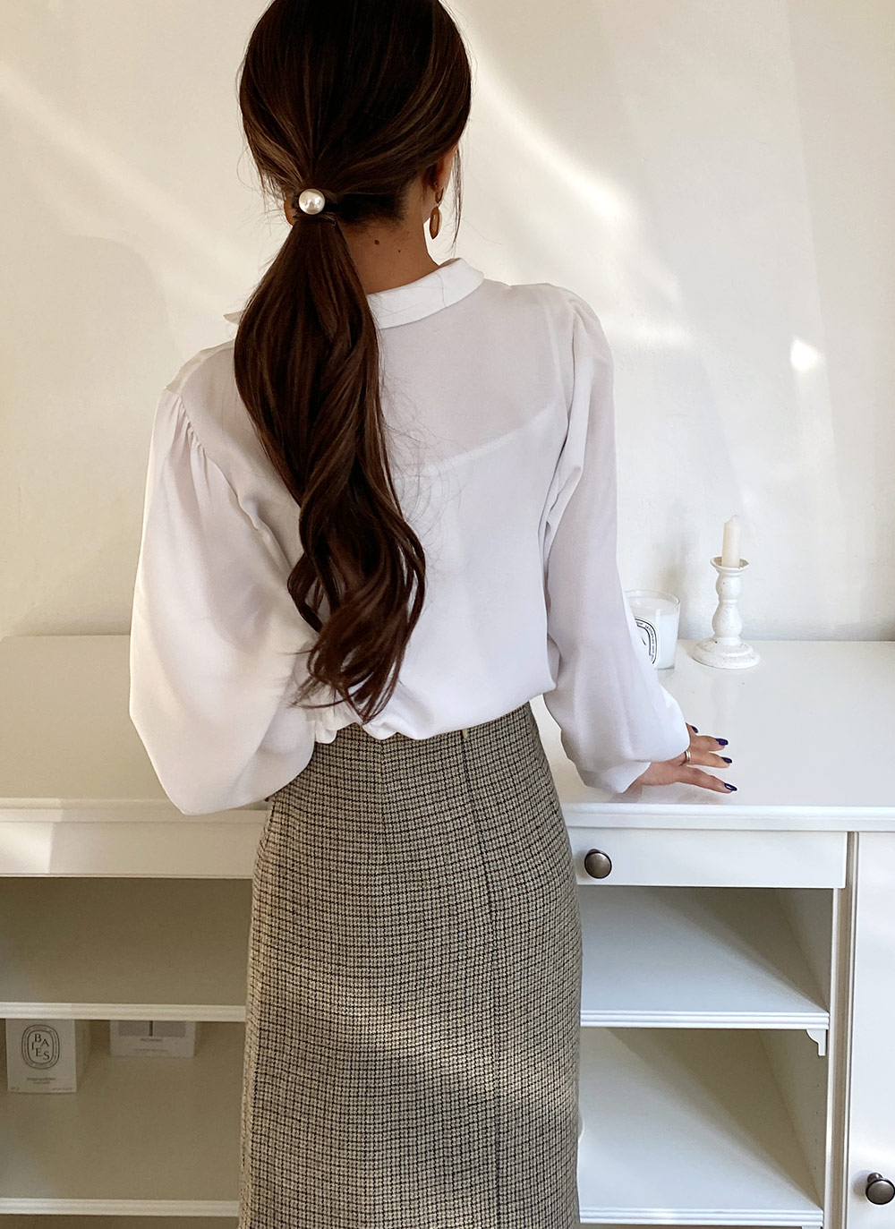 ネックボタンブラウス・全3色 | レディースファッション通販 - DHOLIC