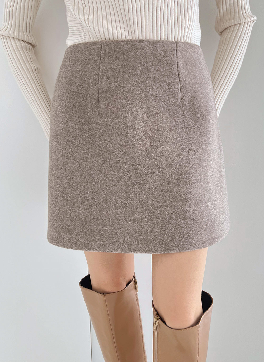 ウール混台形ミニスカート | レディースファッション通販 - DHOLIC