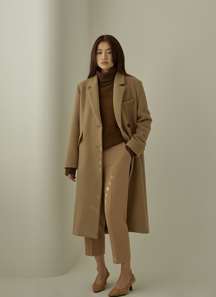 ウールバックスリットコート ベージュ レディースファッション通販 Dholic 公式