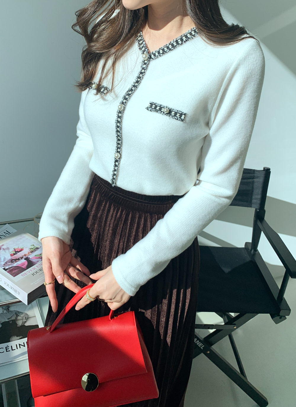 ベルベットプリーツロングスカート・全4色 | レディースファッション