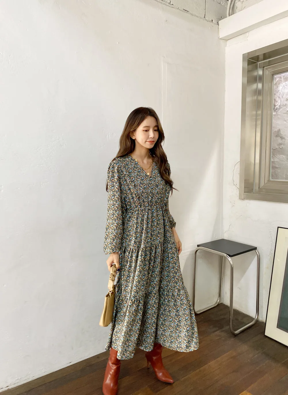 フローラルティアードワンピース・全2色 | レディースファッション通販  