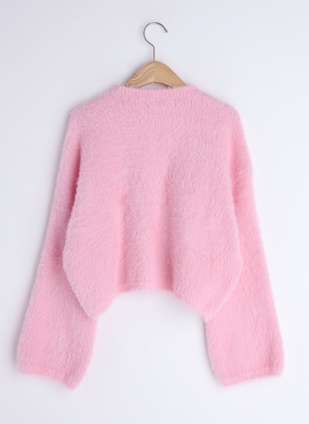 ピンク ファー風 長袖セーター ボタン付き　THE TOE 新品未使用 ソフトフェイクファーニット・全3色 | レディースファッション通販