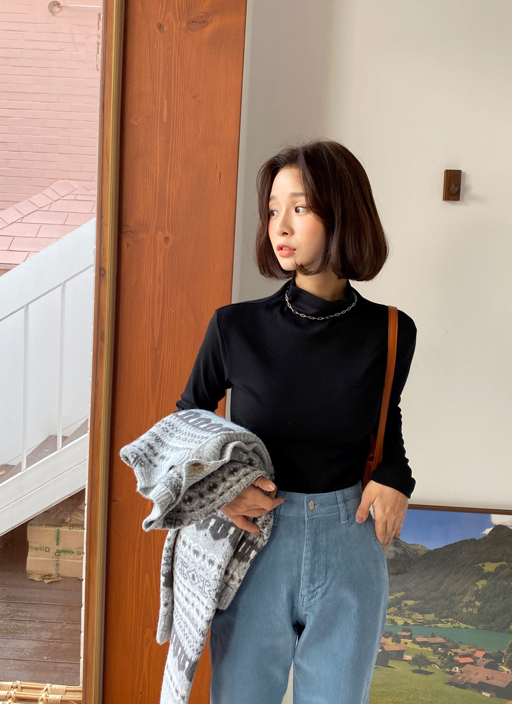 裏起毛ハーフネックTシャツ・全5色 | DHOLIC | 詳細画像4