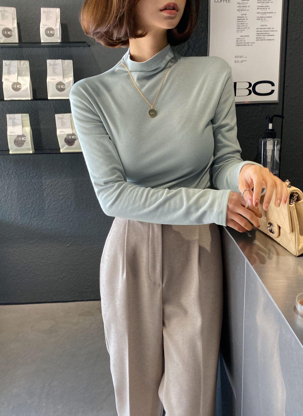 裏起毛ハーフネックTシャツ・全5色 | DHOLIC | 詳細画像17