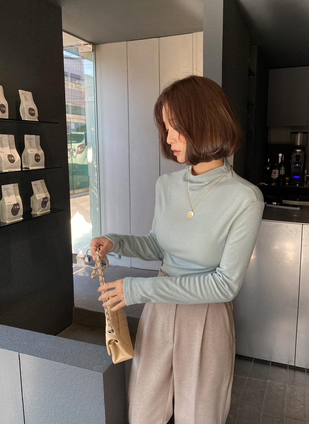 裏起毛ハーフネックTシャツ・全5色 | DHOLIC | 詳細画像18