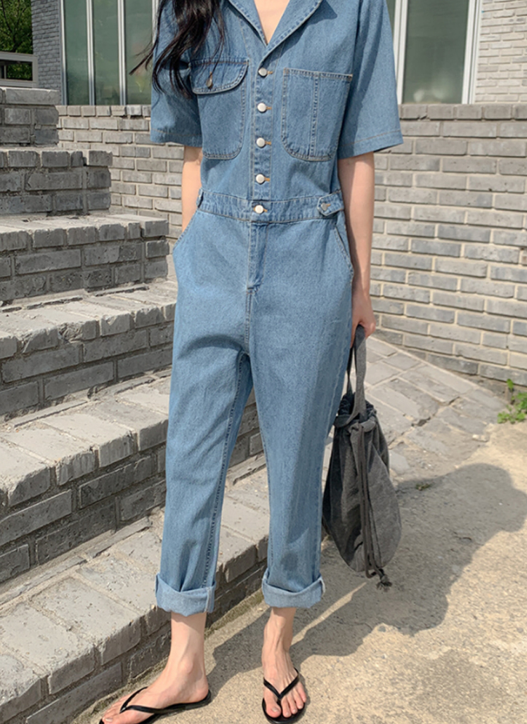 ツーポケットデニムオールインワン P ジーンズ オールインワン レディースファッション通販 Dholic ディーホリック