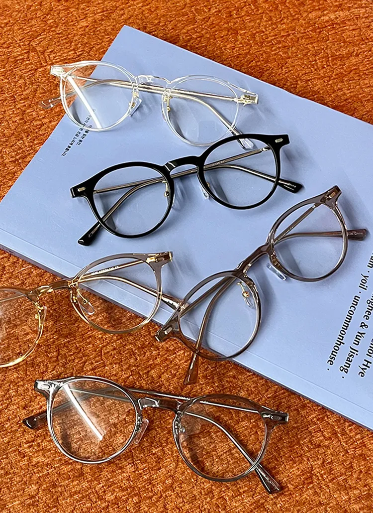 ケース付UV400ラウンドフレームメガネ | DHOLIC | 詳細画像1