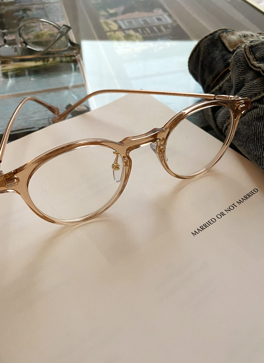 ケース付UV400ラウンドフレームメガネ | DHOLIC | 詳細画像4