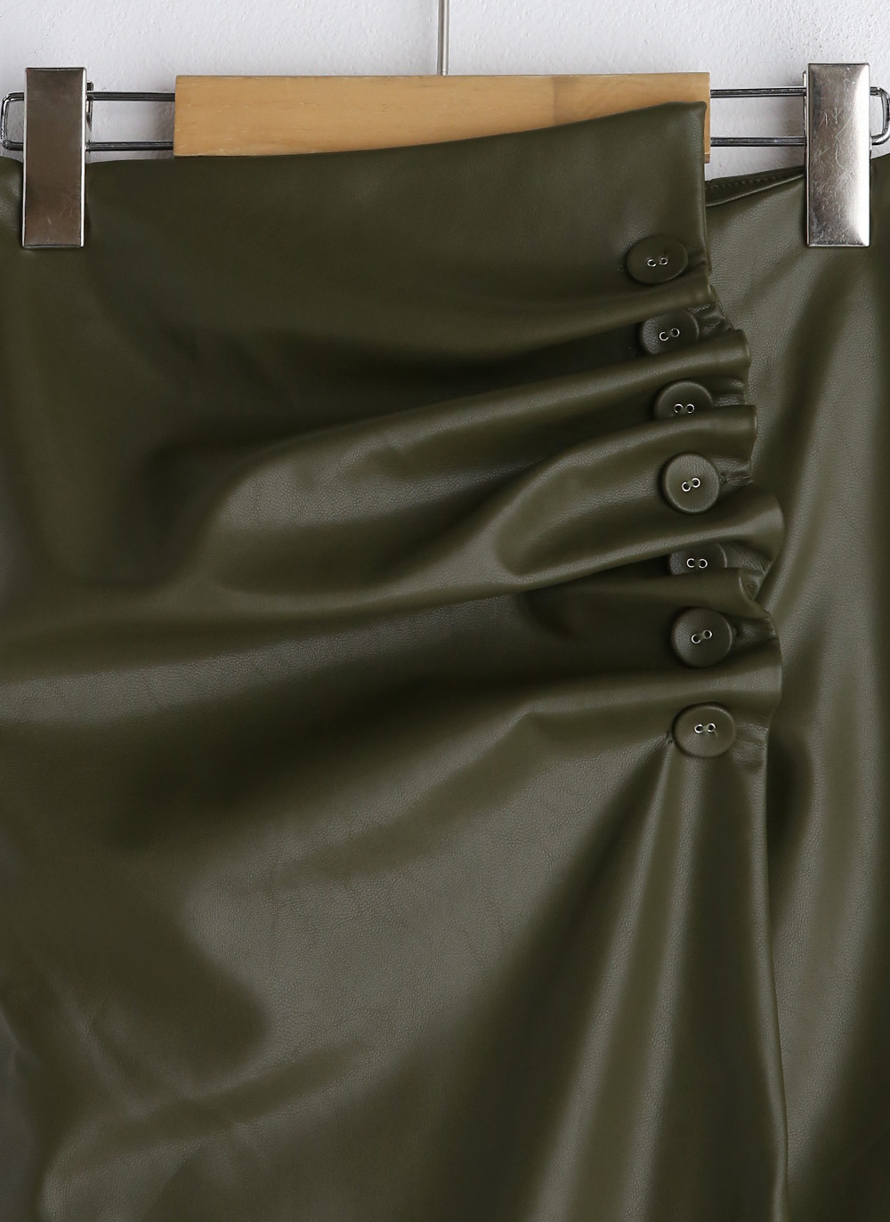 レザー調ボタンギャザースカート・全3色 | DHOLIC | 詳細画像33