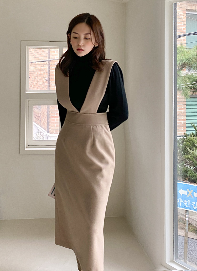 V字ビスチェワンピース・全3色 | レディースファッション通販 - DHOLIC