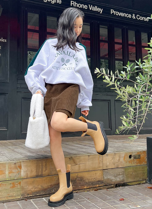 UNISEX S/M dholic チェルシーブーツ 通販