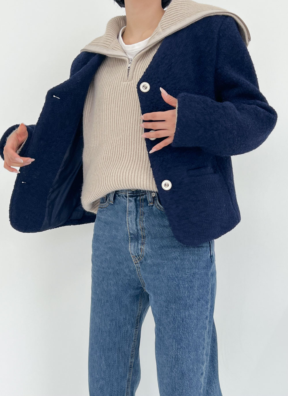 トップス Pompom Zip up pompom knit | レディースファッション通販 - DHOLIC