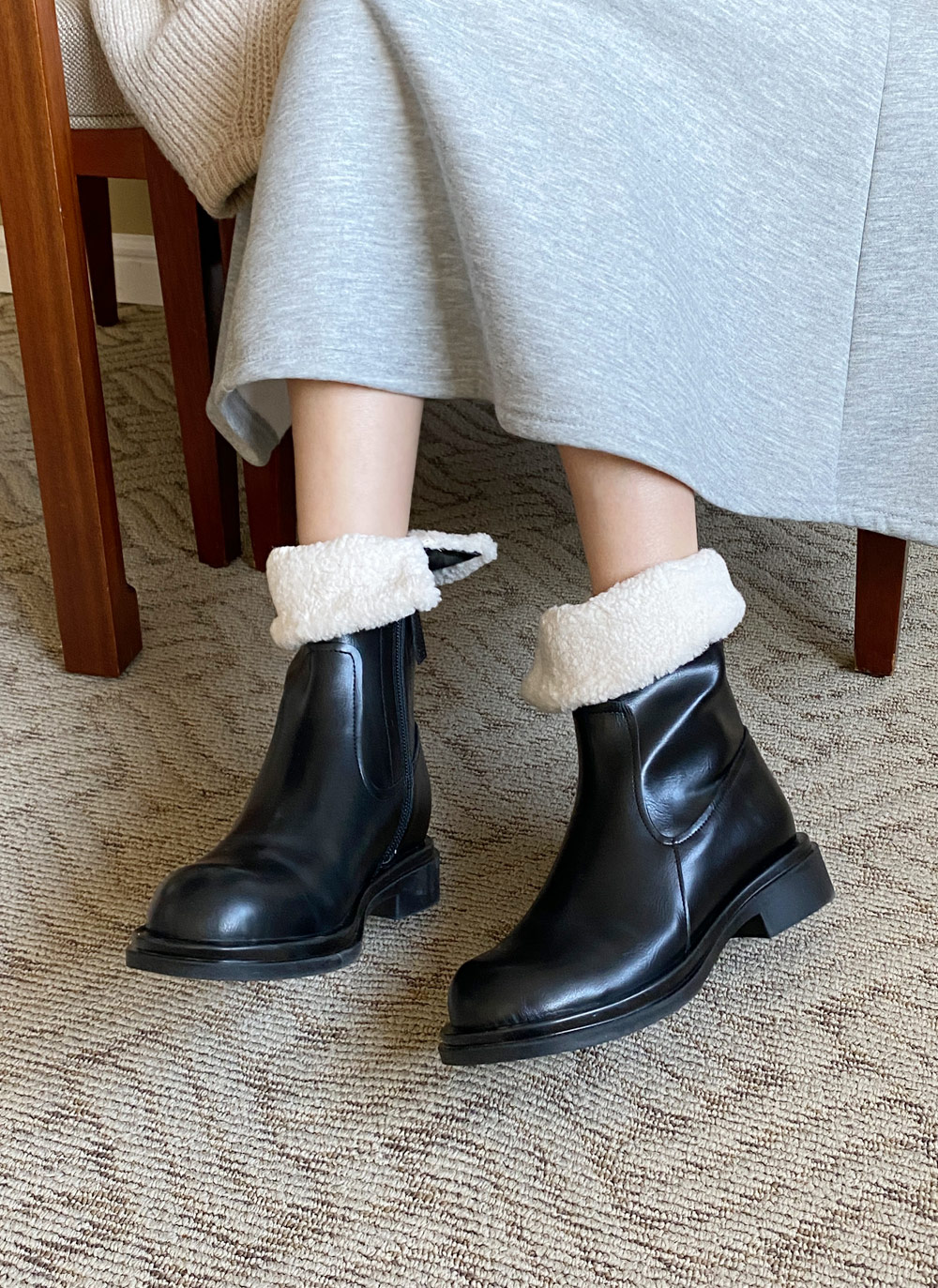 ファー裏地ミドルブーツ・全2色 | DHOLIC | 詳細画像3