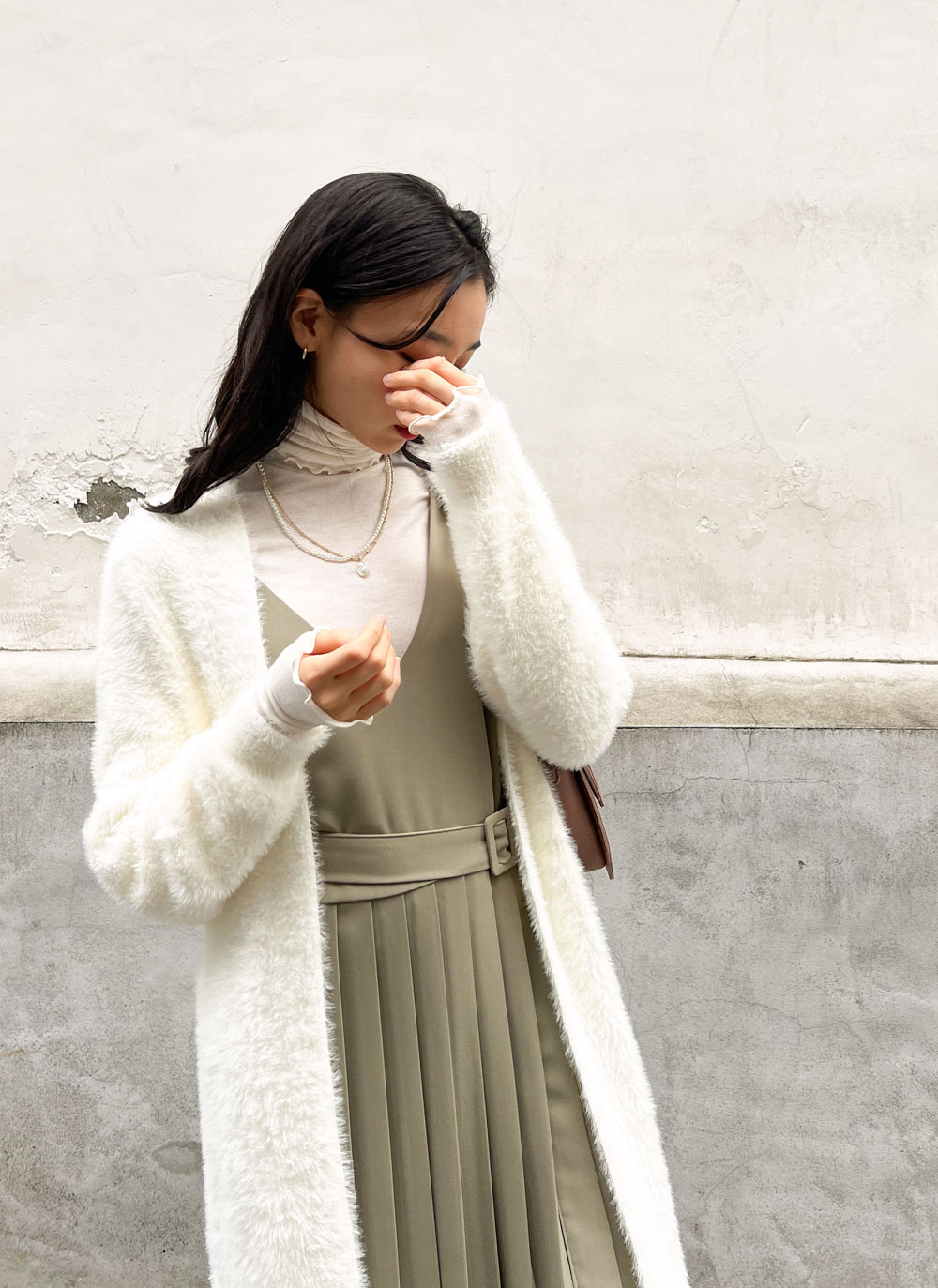 フェザーロングカーディガン | レディースファッション通販 - DHOLIC