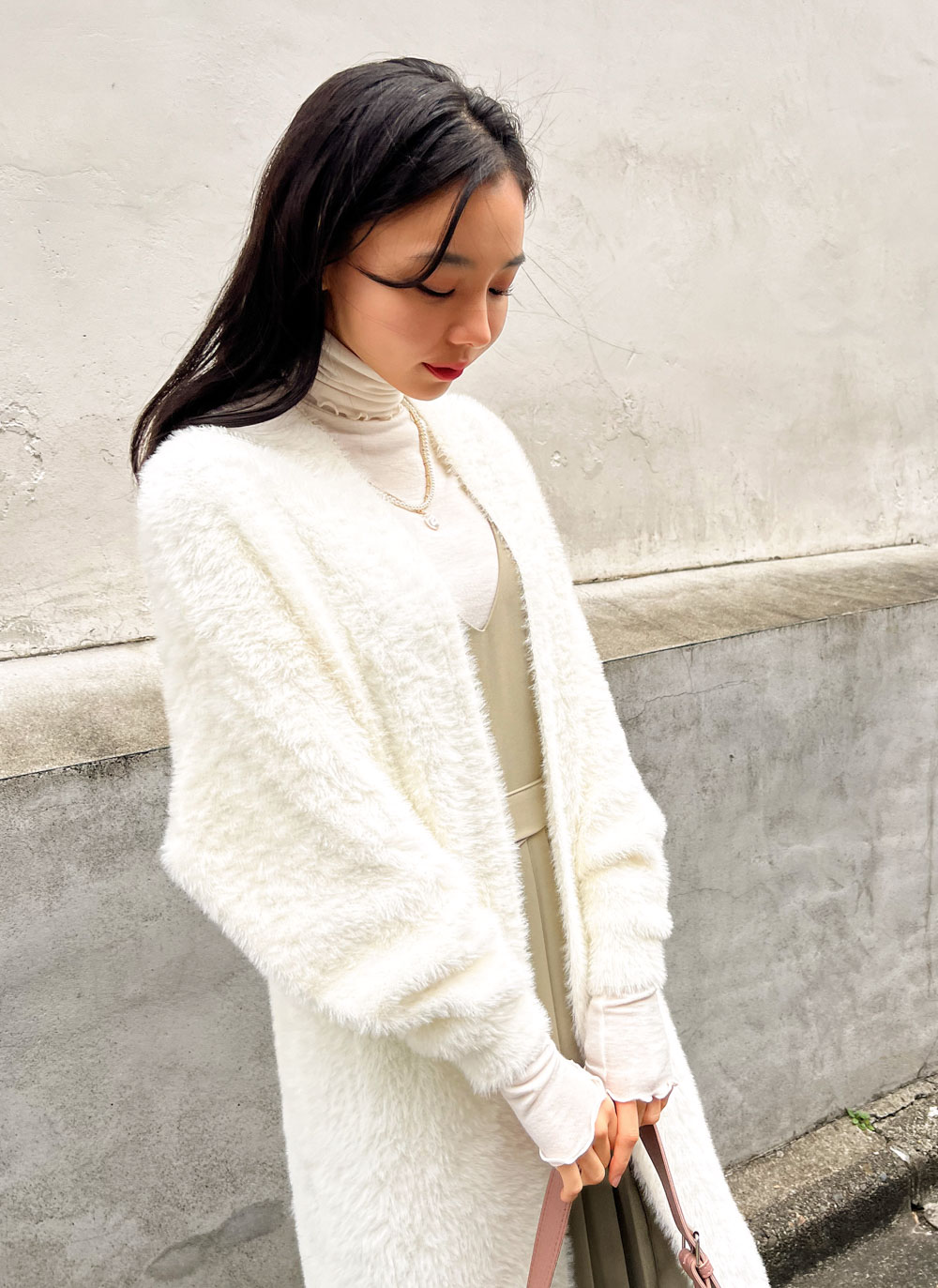 フェザーロングカーディガン | レディースファッション通販 - DHOLIC