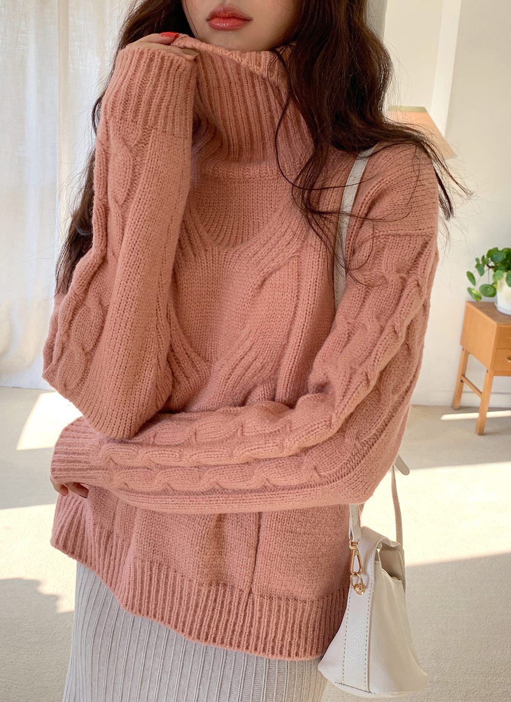 ケーブルタートルネックニット・全5色 | レディースファッション通販