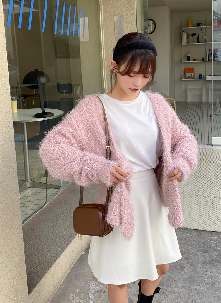 モヘア風ラップカーディガン・全4色 | レディースファッション通販