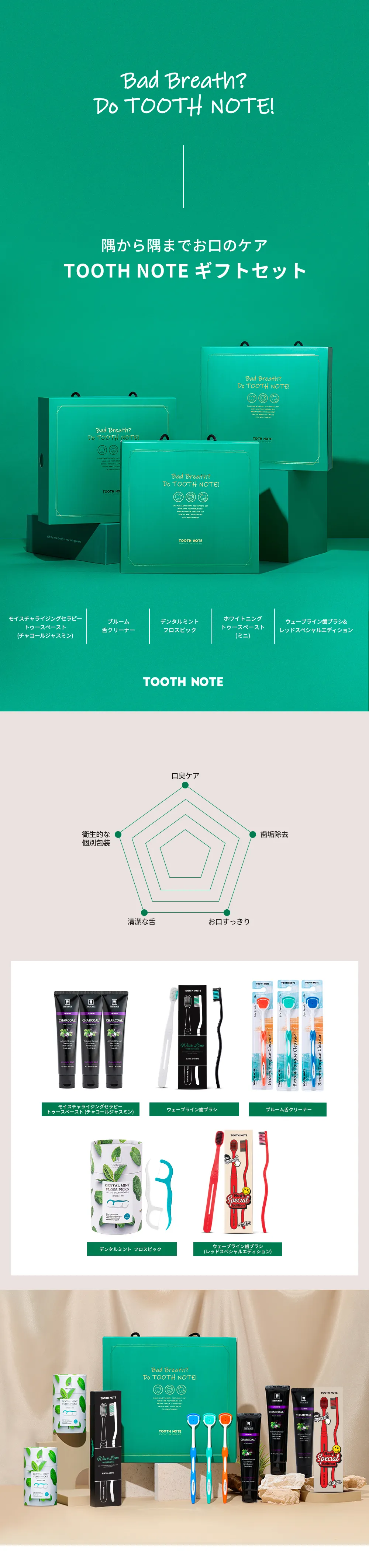 [トゥースノート] Bad Breath? DO TOOTH NOTE! ギフトセット | 詳細画像2