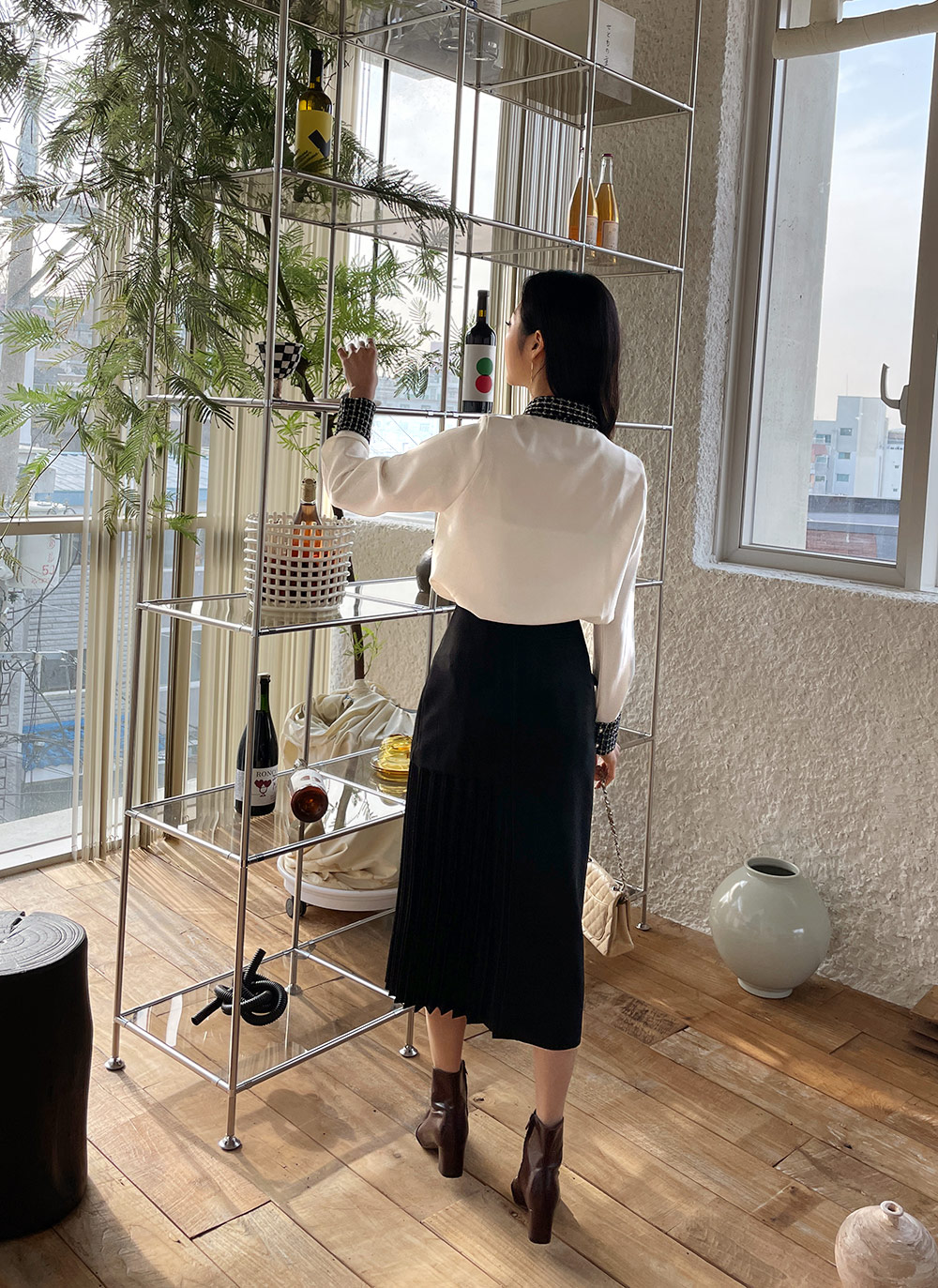 ツイード配色カラーブラウス | DHOLIC | 詳細画像9