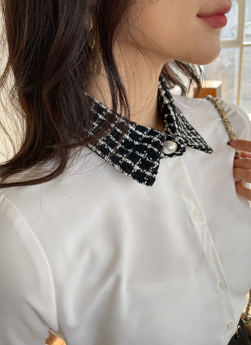 ツイード配色カラーブラウス | DHOLIC | 詳細画像10