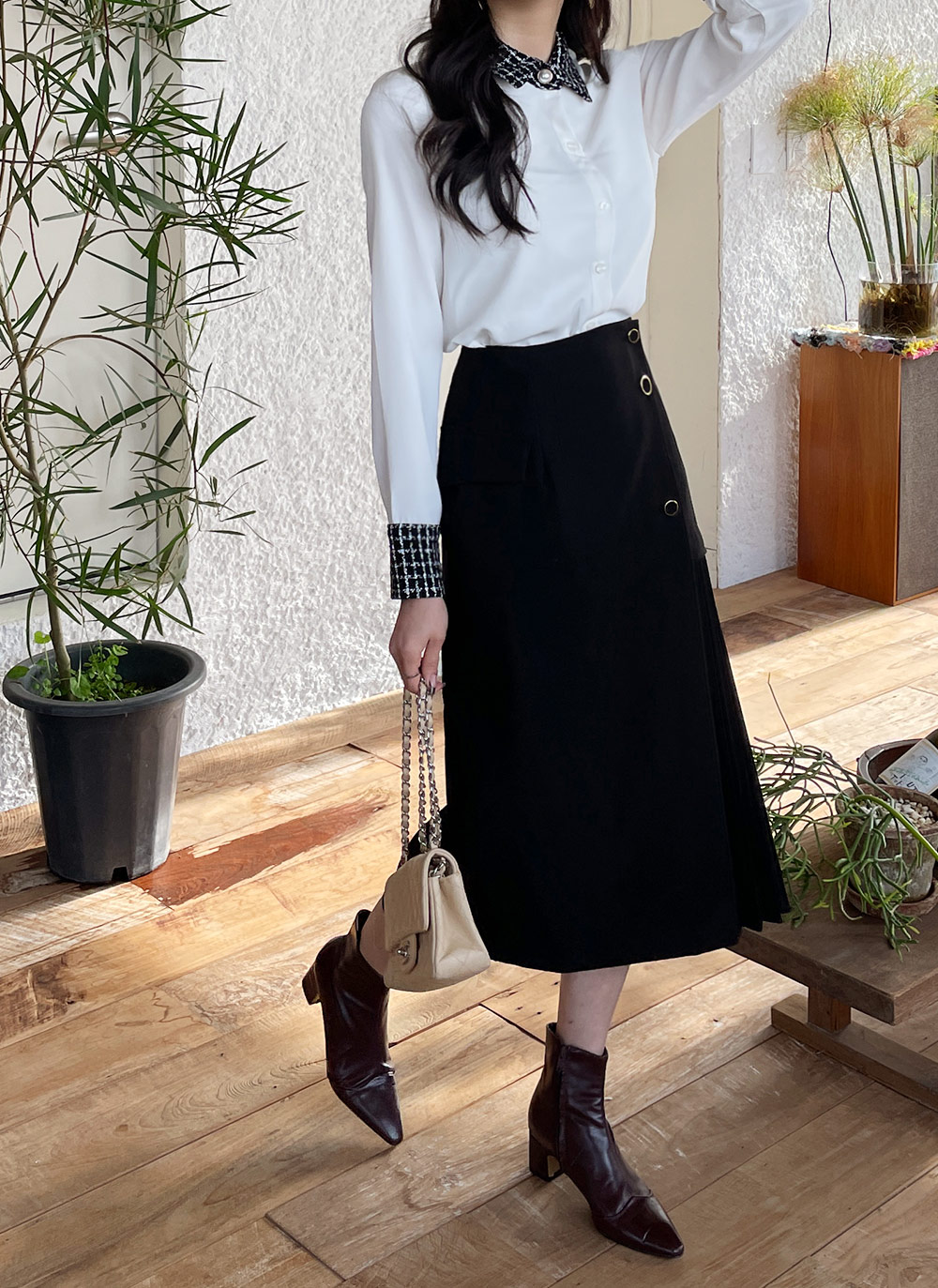 ツイード配色カラーブラウス | DHOLIC | 詳細画像13