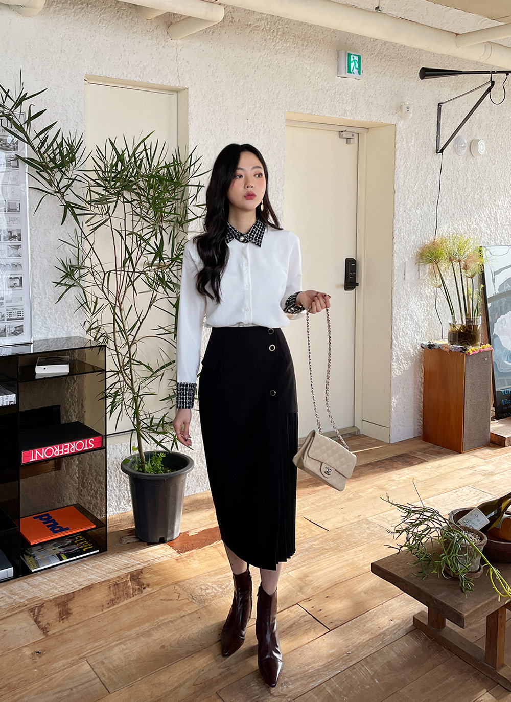 ツイード配色カラーブラウス | DHOLIC | 詳細画像14