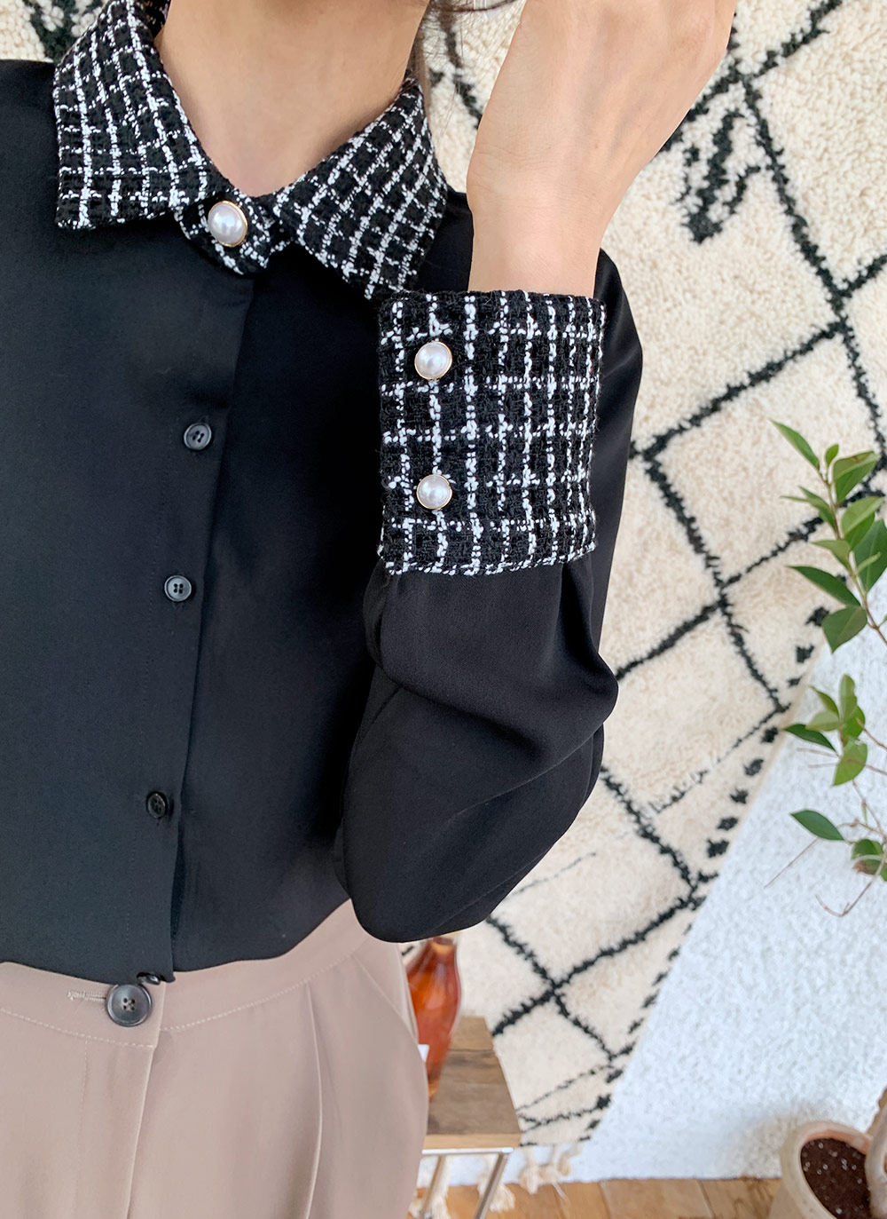 ツイード配色カラーブラウス | DHOLIC | 詳細画像19