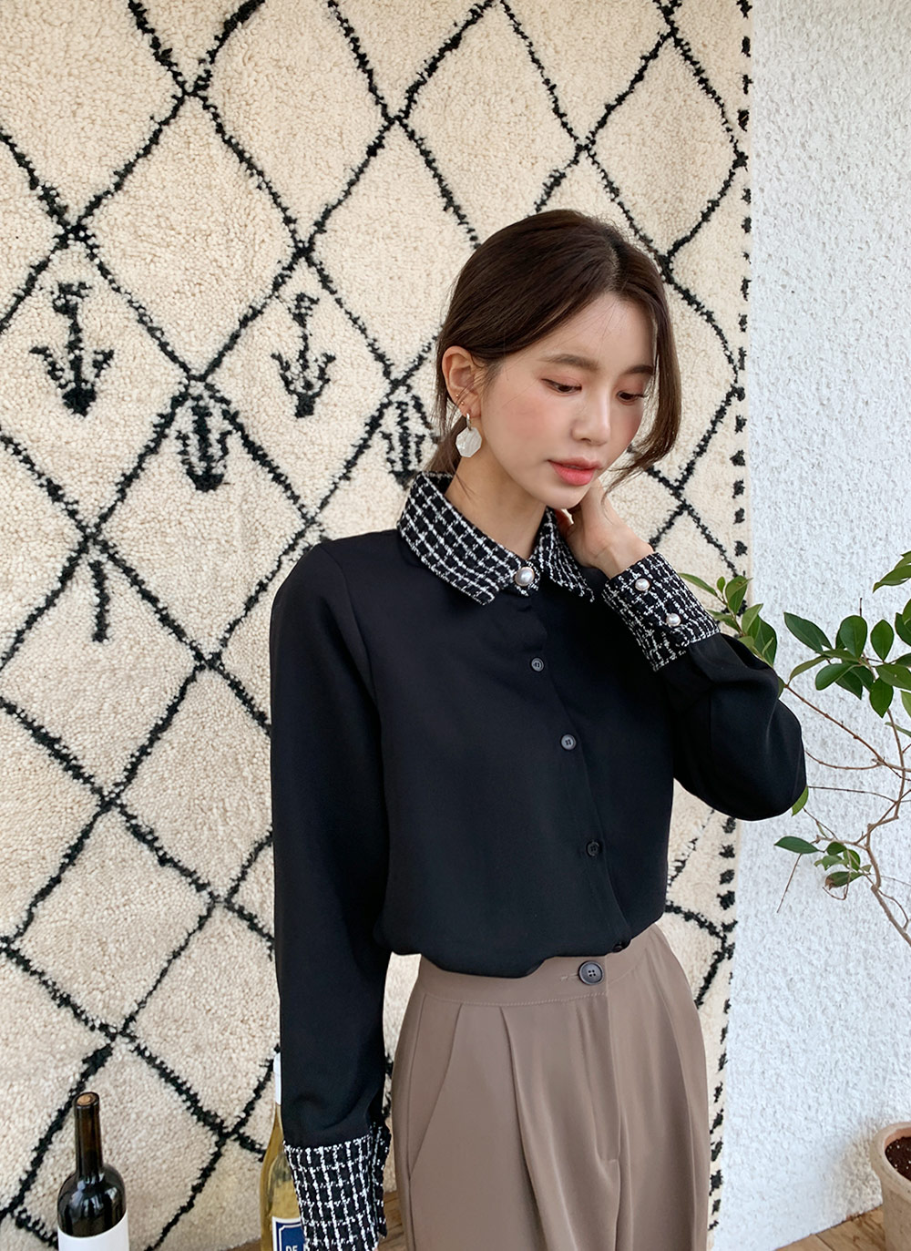 ツイード配色カラーブラウス | DHOLIC | 詳細画像22