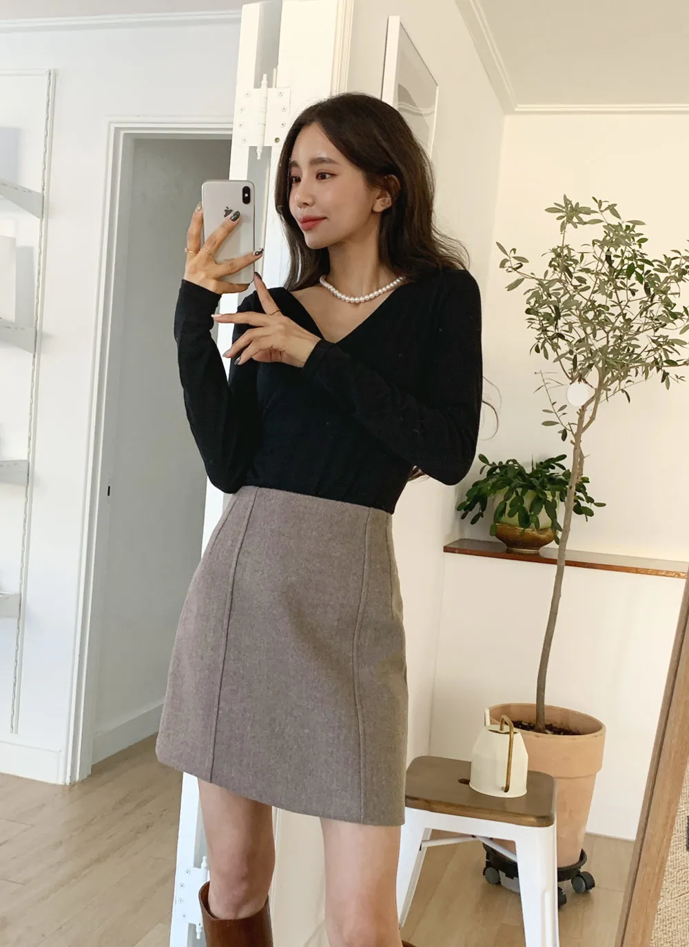 5COLORSメランジミニスカート・全5色 | レディースファッション通販  