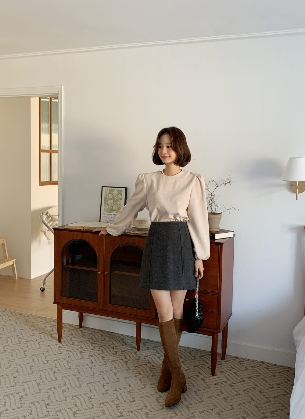 ニットバルーンミニスカート(F IVORY): BOTTOM