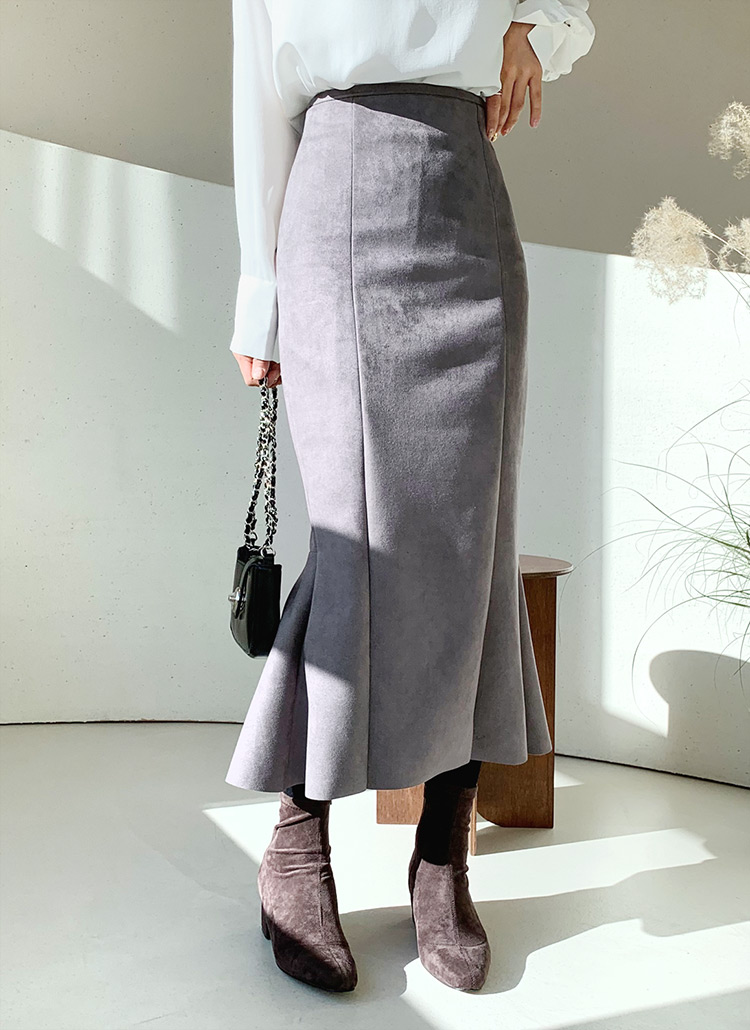 スエード調マーメイドスカート・全3色 | レディースファッション通販