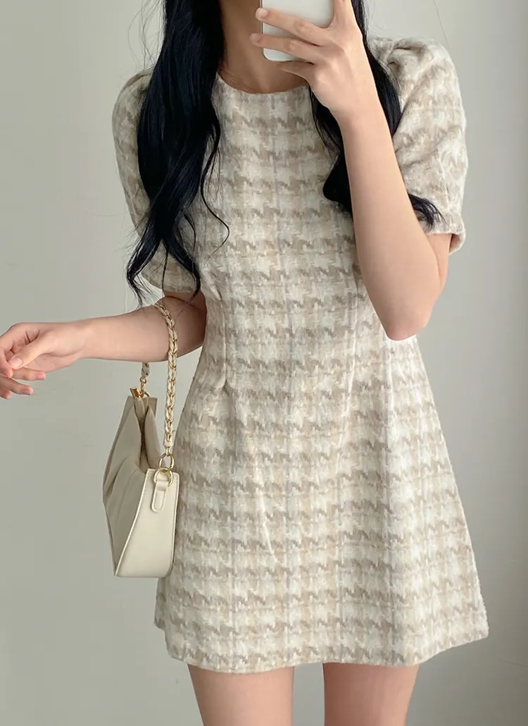 ツイード半袖ミニワンピース | レディースファッション通販 - DHOLIC 