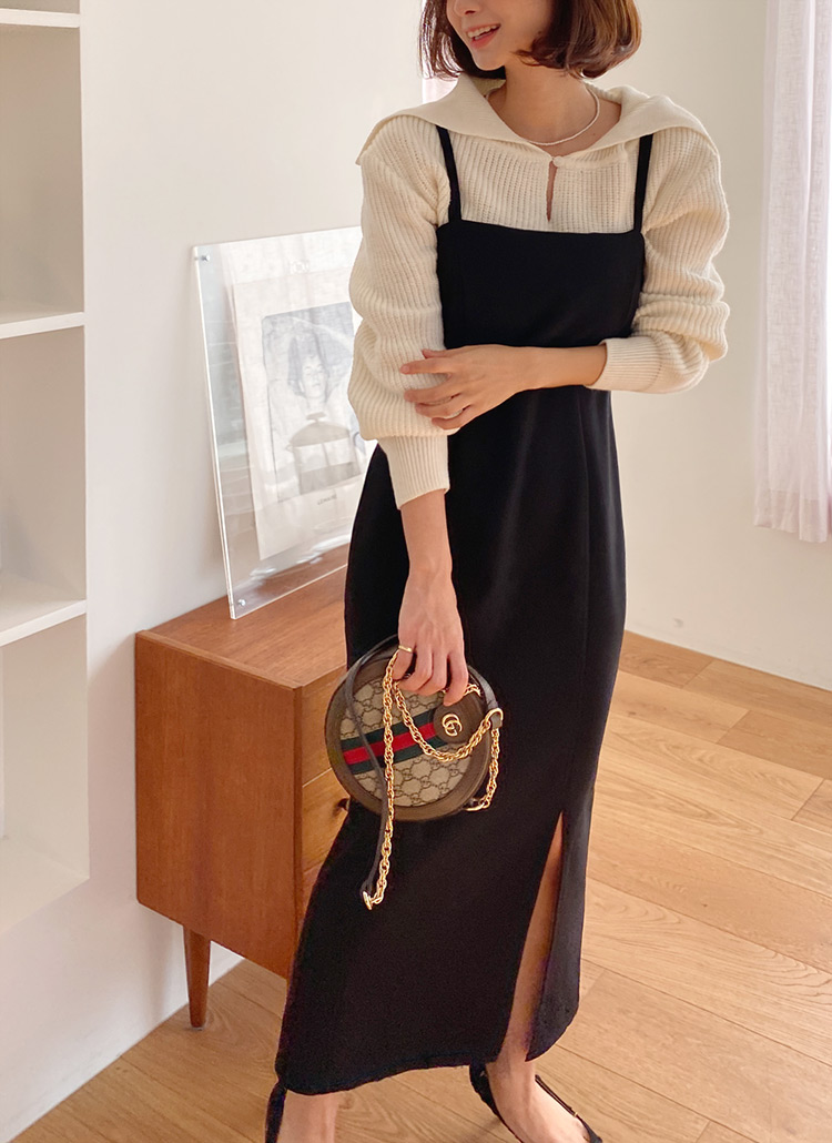 スリットキャミワンピース | レディースファッション通販 - DHOLIC