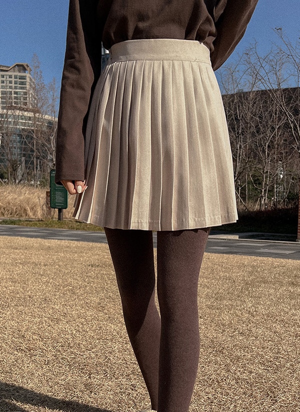インナーパンツショートミニ丈バックゴムパンツ裏地ピーチ起毛プリーツスカート春秋冬 スカート ミニスカート Qnigirls キューニーガールズ ファッション総合通販 Dholic