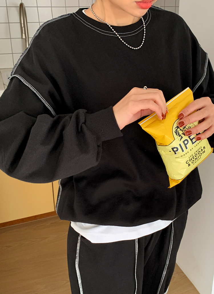 ラインカットスウェットシャツ アディカラークラシックス カットライン クルーネックスウェット
