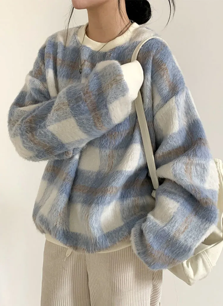 ファータッチチェック柄スウェット | beidelli | 詳細画像1