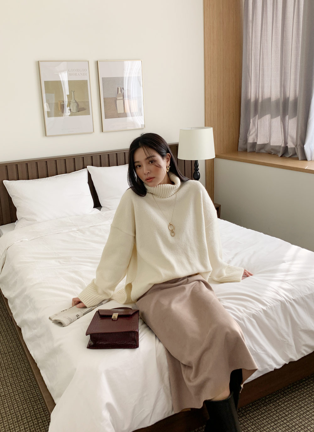 タートルネックスリットロングニット・全5色 | DHOLIC | 詳細画像17