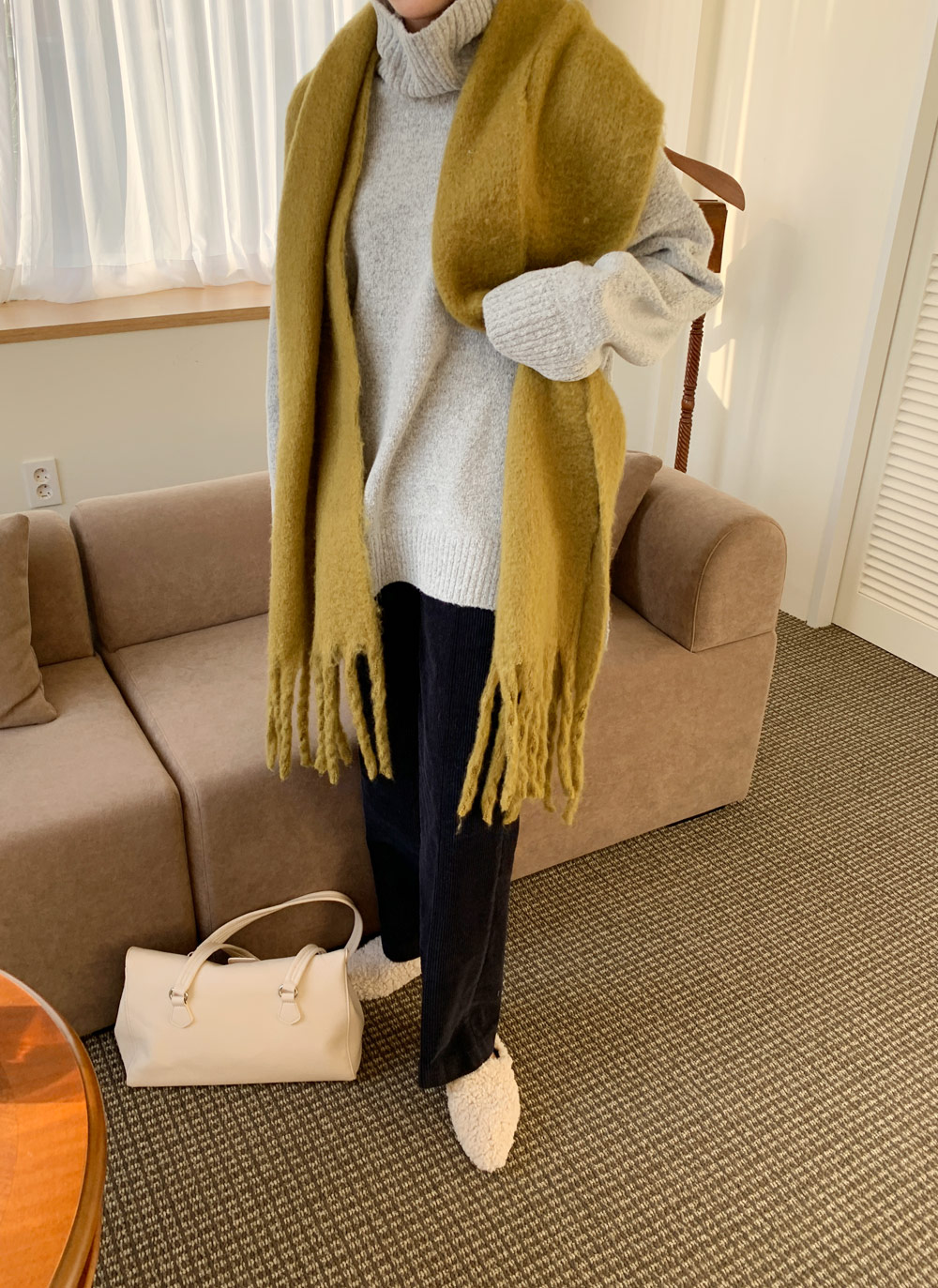 タートルネックスリットロングニット・全5色 | DHOLIC | 詳細画像19