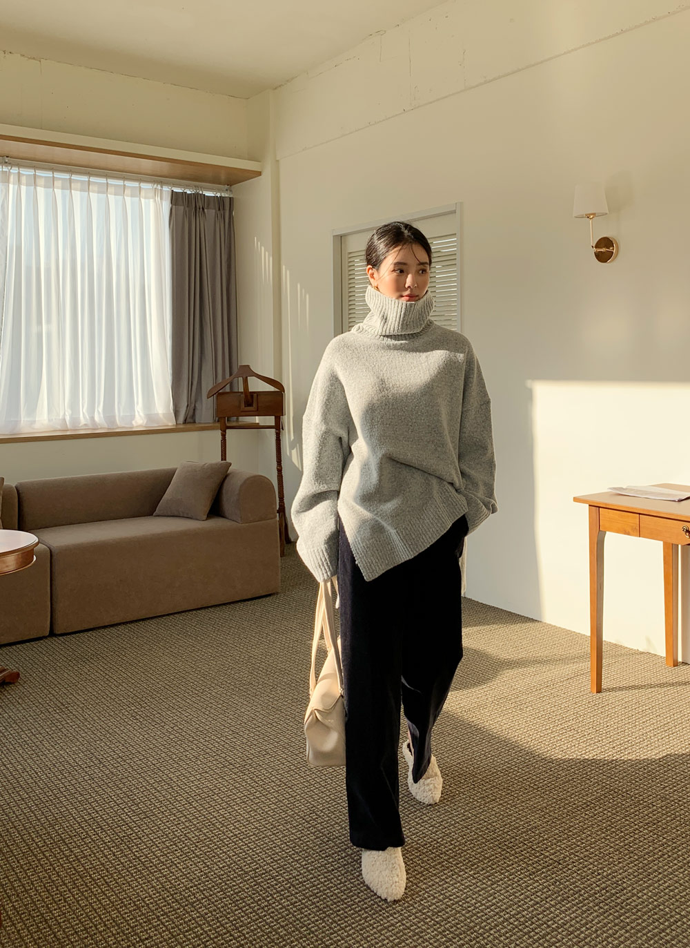 タートルネックスリットロングニット・全5色 | DHOLIC | 詳細画像20