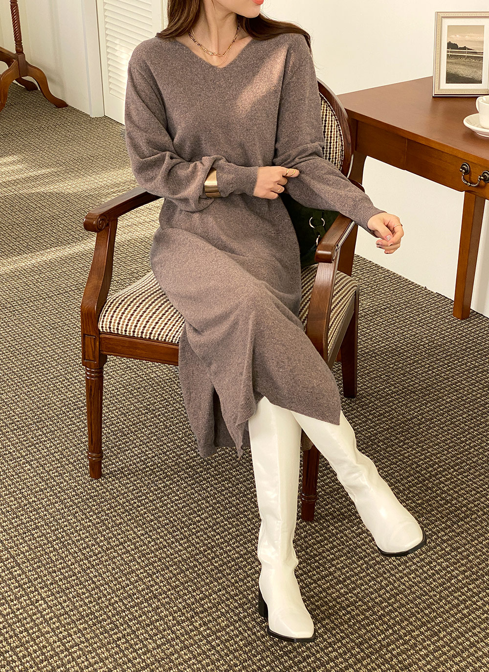 ミドルブーツ KRISTIN DONGBAEKi_2color チャンキーヒールミドルブーツ【公式ショップ・ZOZOTOWN・Amazon