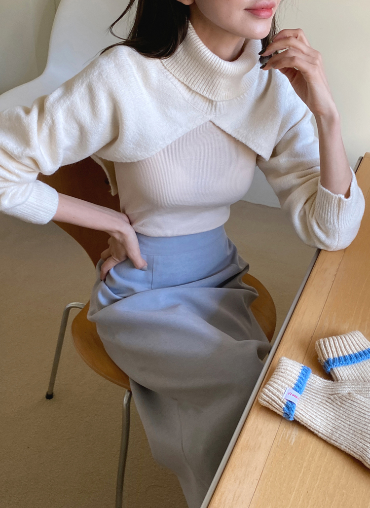 タートルボレロ風ニット・全5色 | レディースファッション通販 - DHOLIC