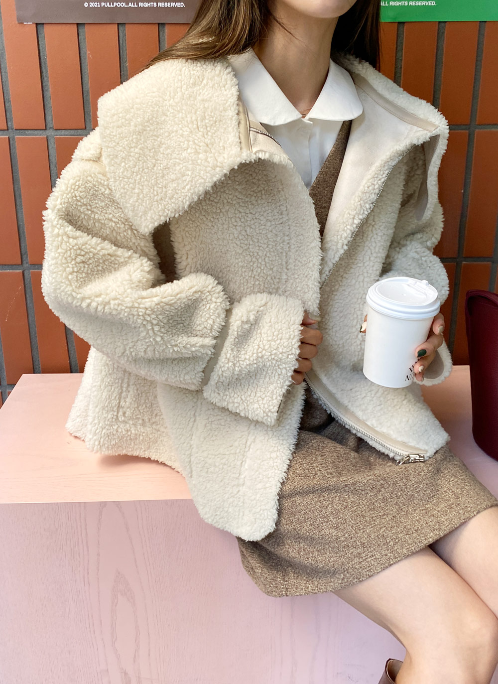 ウール混メランジVネックノースリワンピ | DHOLIC | 詳細画像17