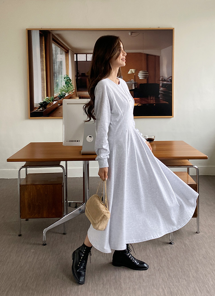 ラウンドネックラグラン長袖フレアaラインタックスウェットワンピース春秋冬 ワンピース ロング Dholic Ladies ディーホリックレディース ファッション総合通販 Dholic ラウンドネックラグラン長袖フレアaラインタックスウェットワンピース春秋冬 ワンピース ロング Dholic Ladies ディーホリックレディース ファッション総合通販 Dholic